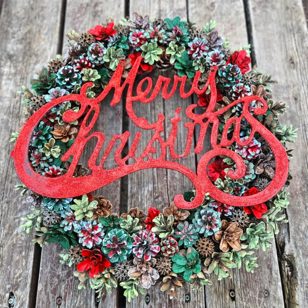Christmas Pinecone Wreath 18